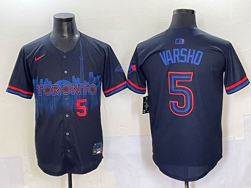Men 2025 Toronto Blue Jays #5 Varsho Black Joint Name Nike MLB Jersey style 4->toronto blue jays->MLB Jersey